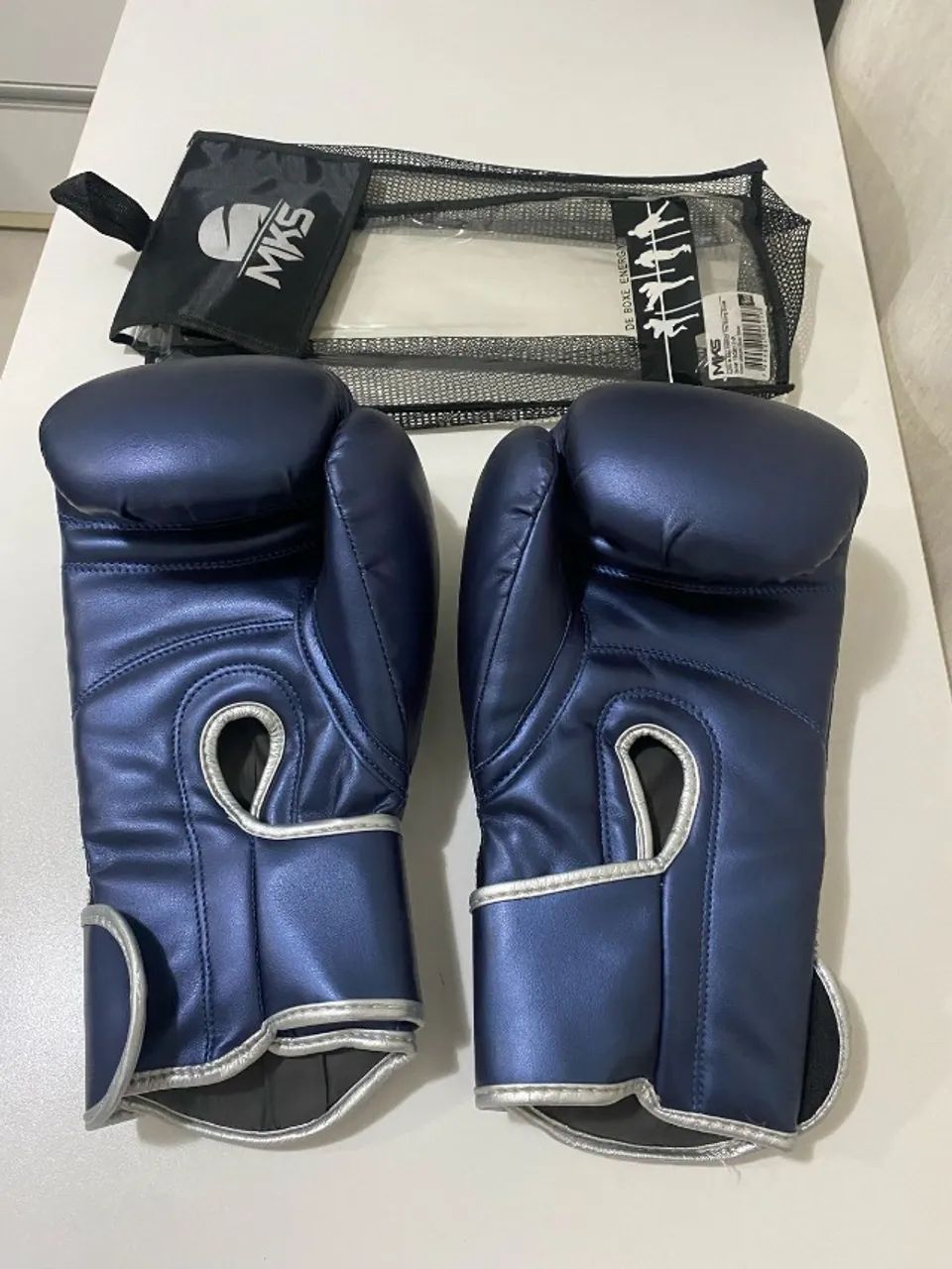 Luva De Boxe Mks Energy V2 Metalic Blue - Foto 5