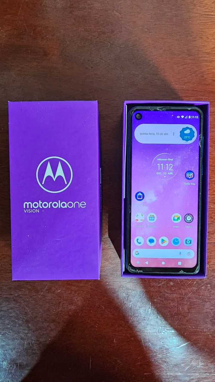 Motorola one vision nunca aberto com nota