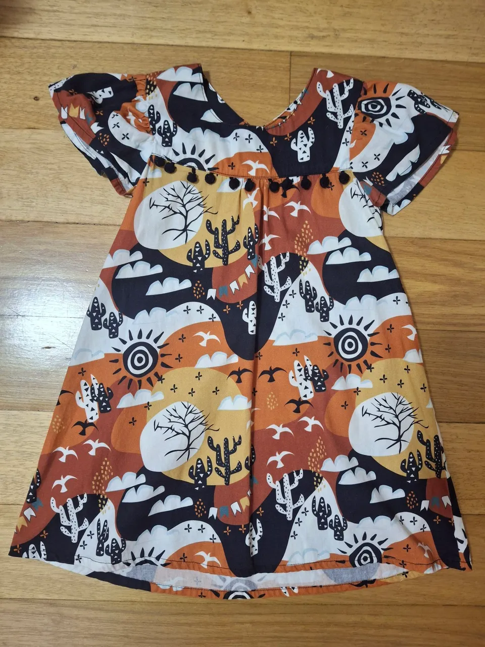 Vestido Infantil Cacto - Tamanho 2 anos
