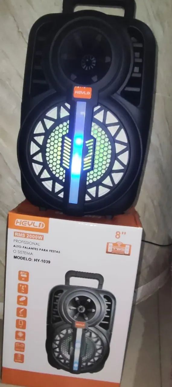 Caixa de Som Bluetooth 8 Polegadas 2000W RMS - HGVLD HY-1039 - Foto 3