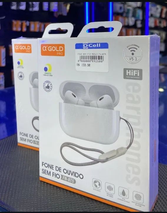 Fone De Ouvido Bluetooth Gold Pro