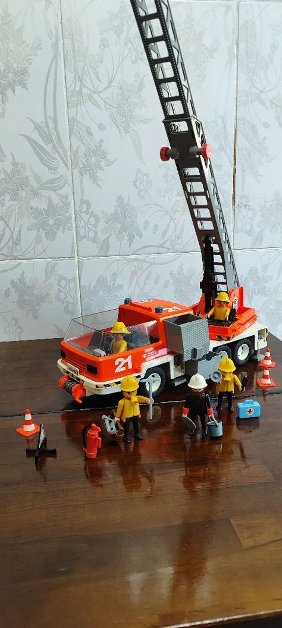 Caminhão de Bombeiros Playmobil Antigo