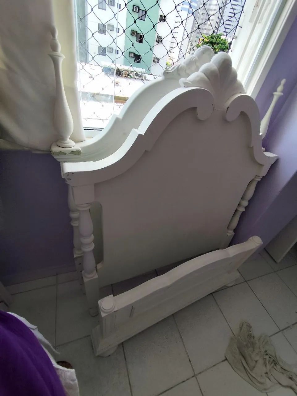 Cabeceira de Cama linda com talisca e pés Cama provençal 