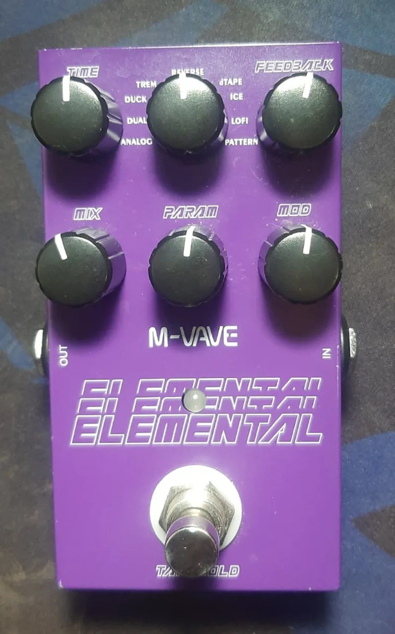 PEDAL M-VAVE ELEMENTAL com 09 efeitos de DELAY
