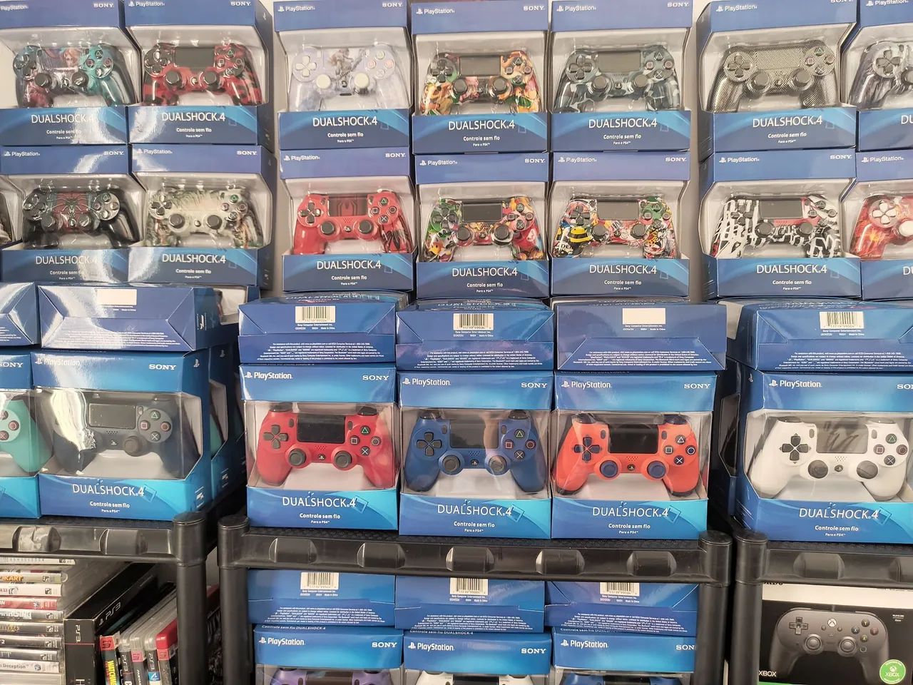 Controles PS4 TV PC - Várias Cores e Edições