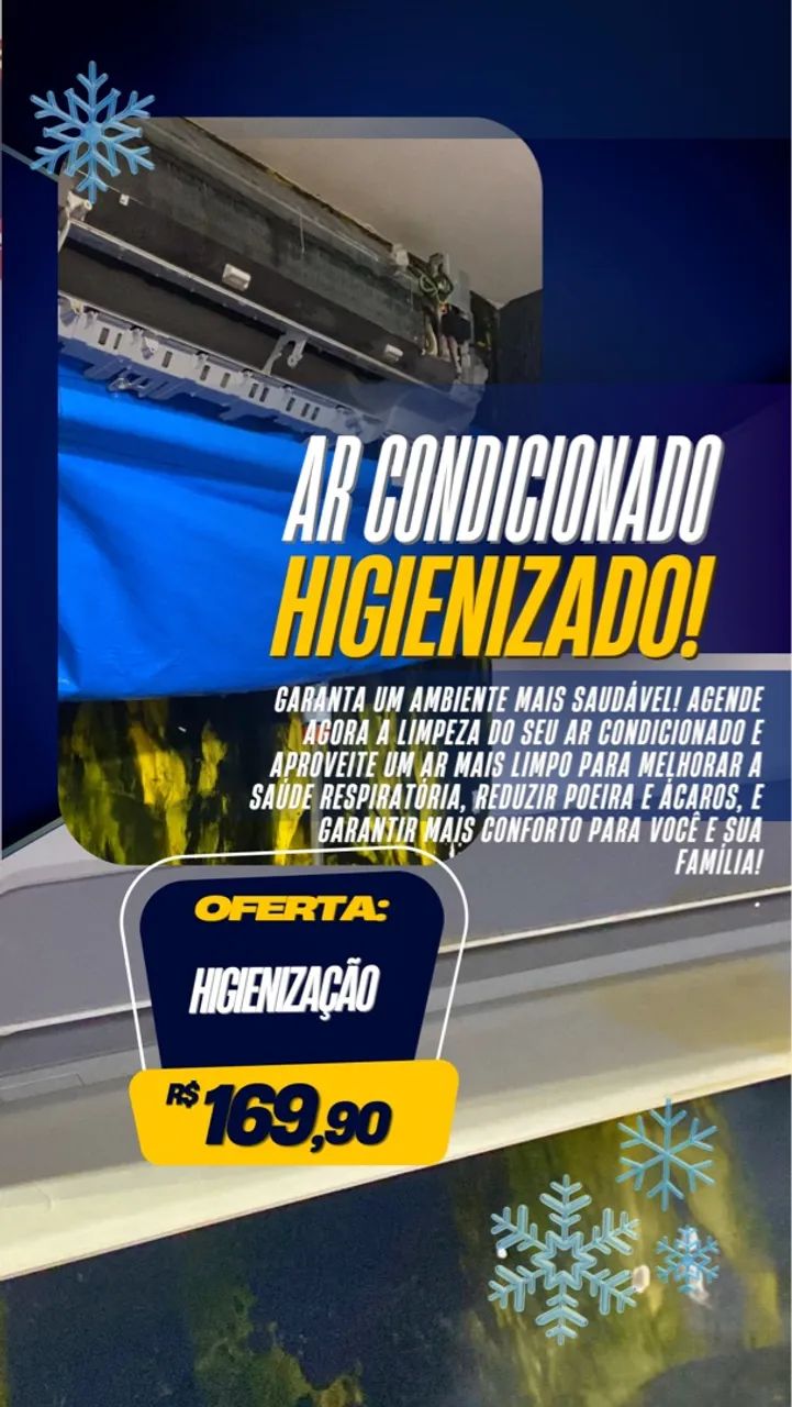 Limpeza ar condicionado R$170
