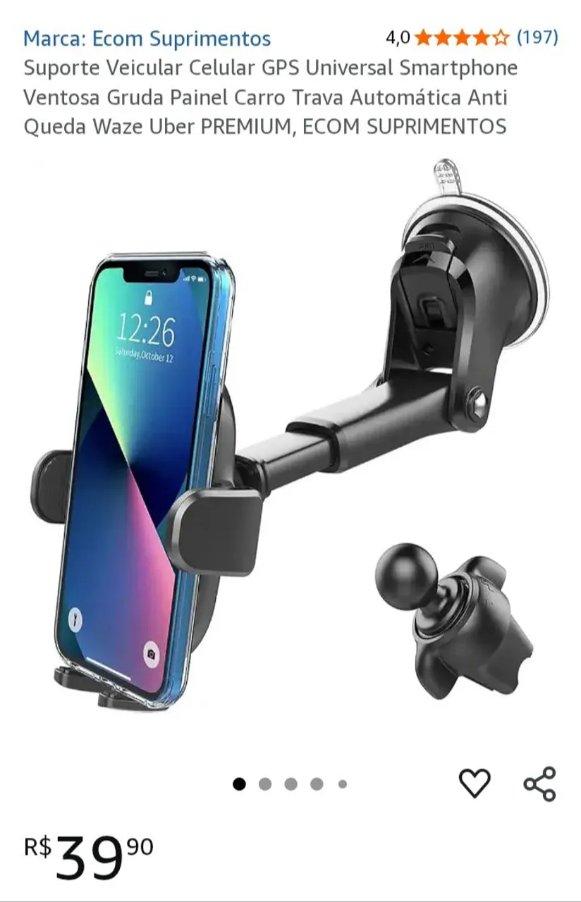 Suporte veicular para telefone