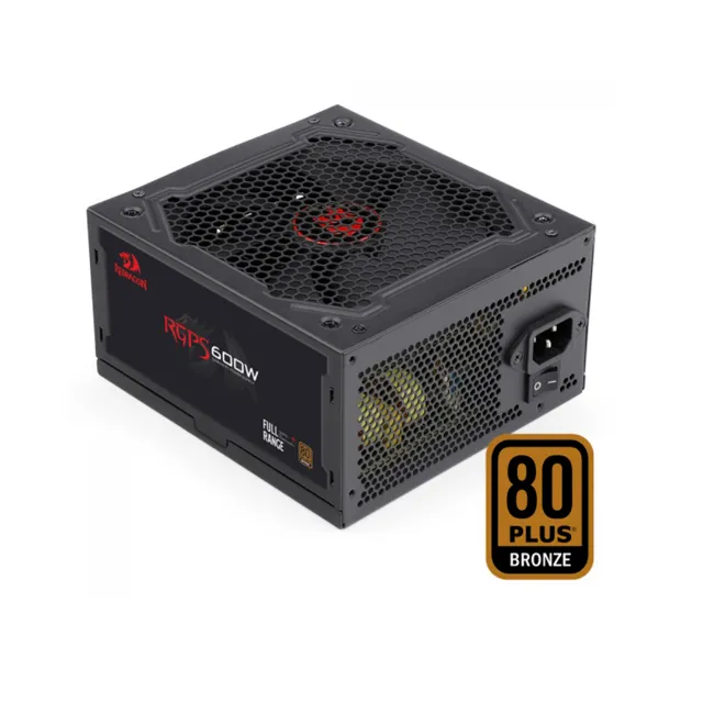 Potência e Desempenho! Fonte Redragon RGPS 600W 80 Plus Bronze com PFC Ativo