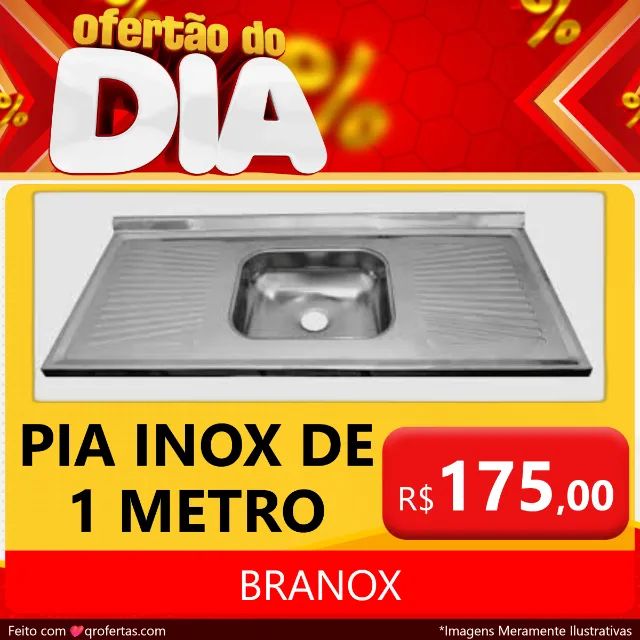 BRANOX - PIA INOX DE 1 METRO - INOX - Cubas e Pias - Pituba, Salvador ...