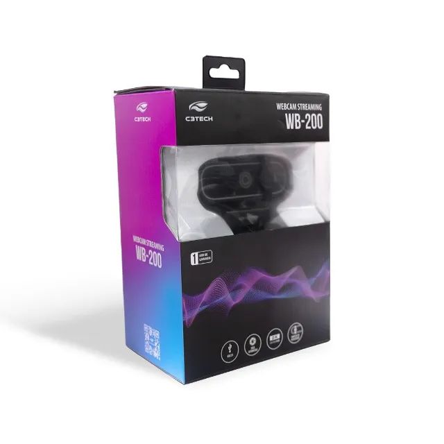 Webcam C3Tech WB-200BK 2K QHD 2560p 30 FPS - WZetta - Foto 3