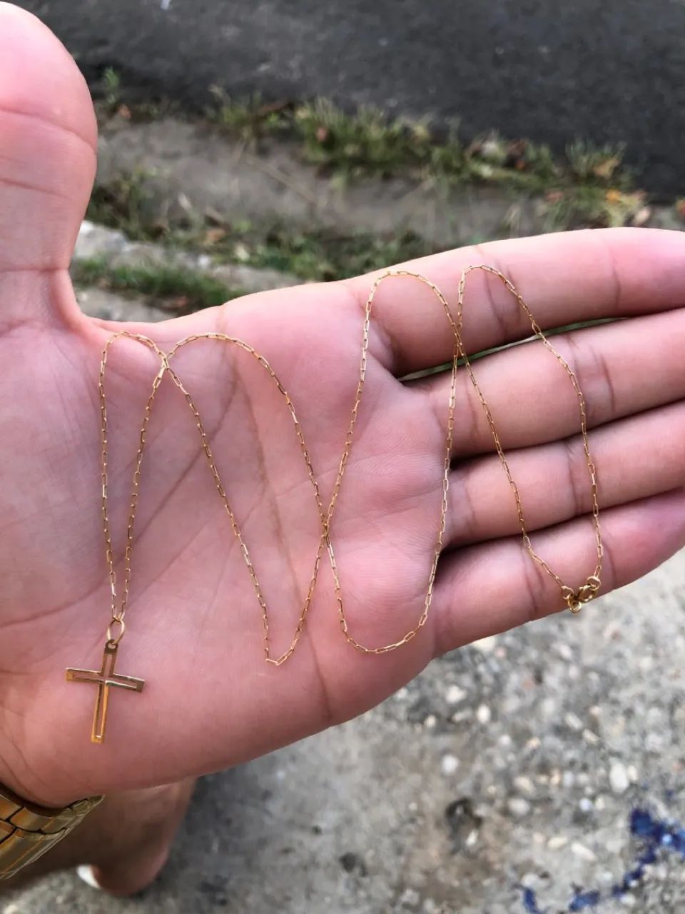 Cordão de Ouro 18k com Cruz