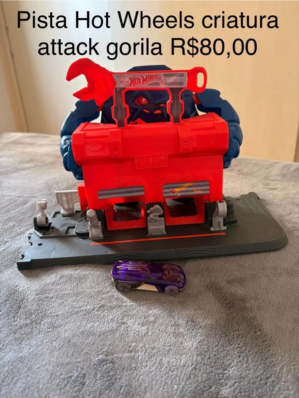 Pista Hot Wheels Criatura Attack Gorilla