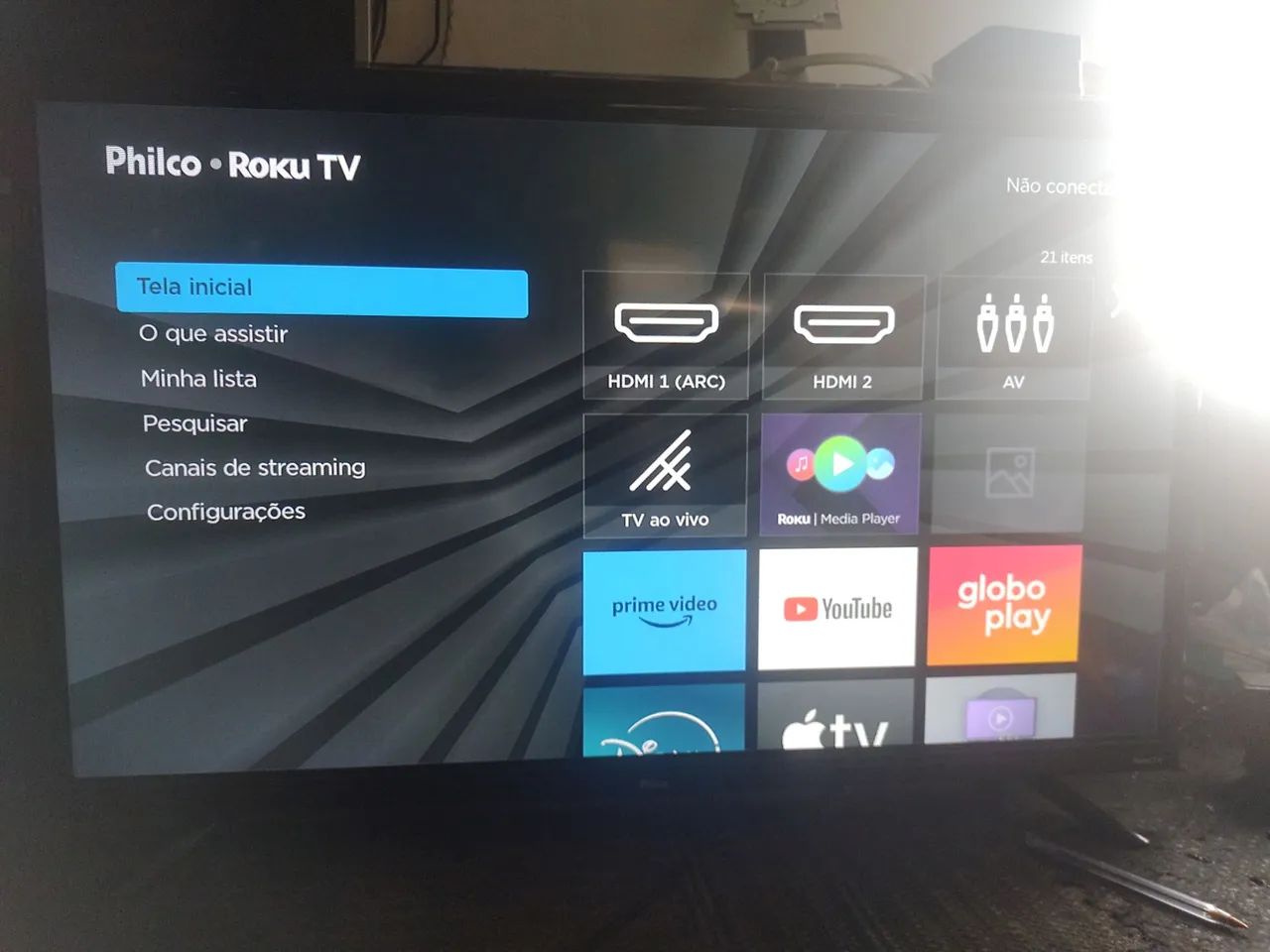 TV Philco Roku Smart 4K 32 polegadas top de linha R$ 900,00 - Foto 5