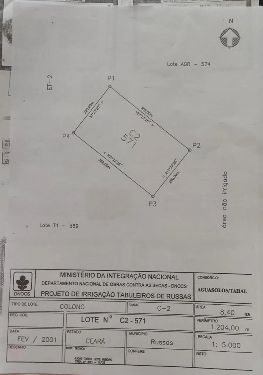 Terreno Lote C2-571 em Russas - CE