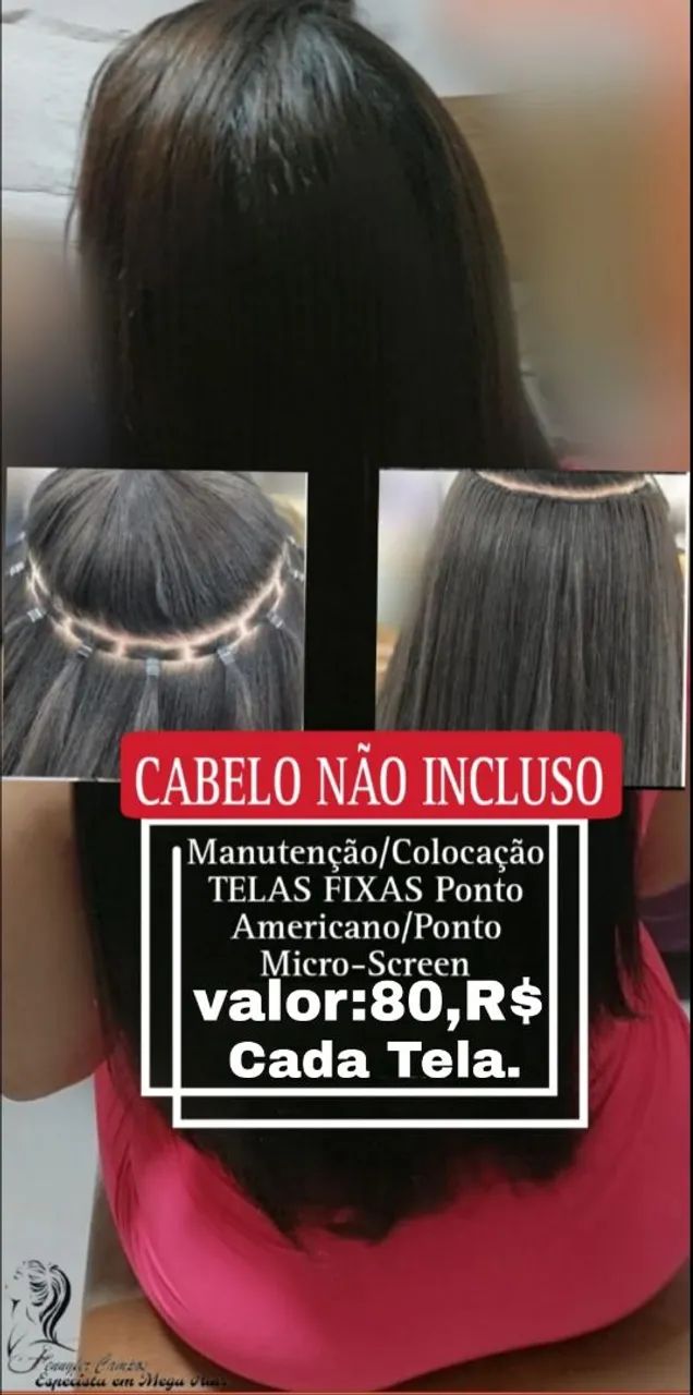 Aplicação e Manutenção de Mega Hair na Tela 