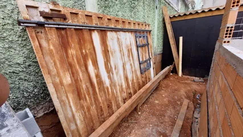 Portão de aço para garagem usado - Foto 3