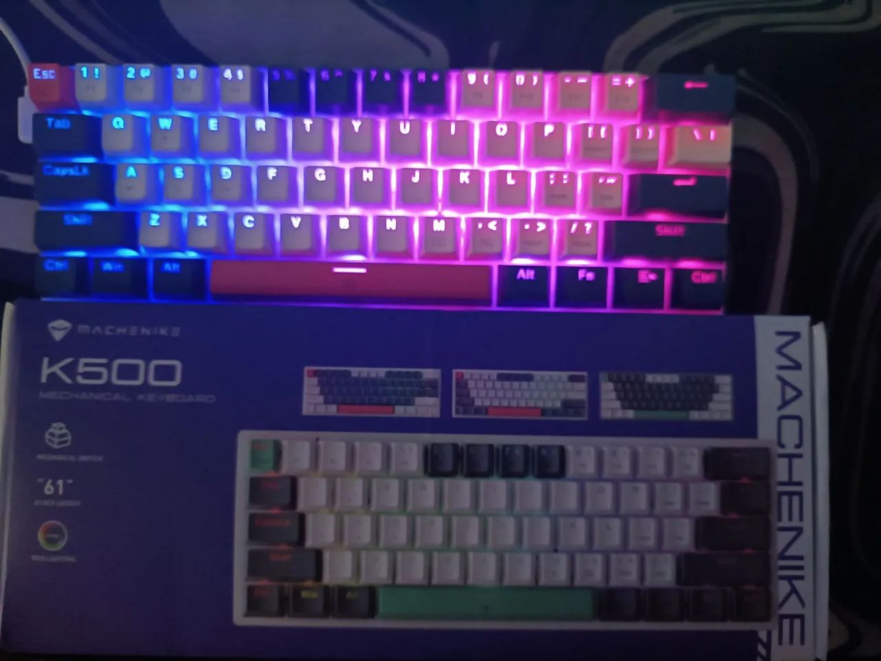 Teclado mecânico machenike k500 60% - Foto 2