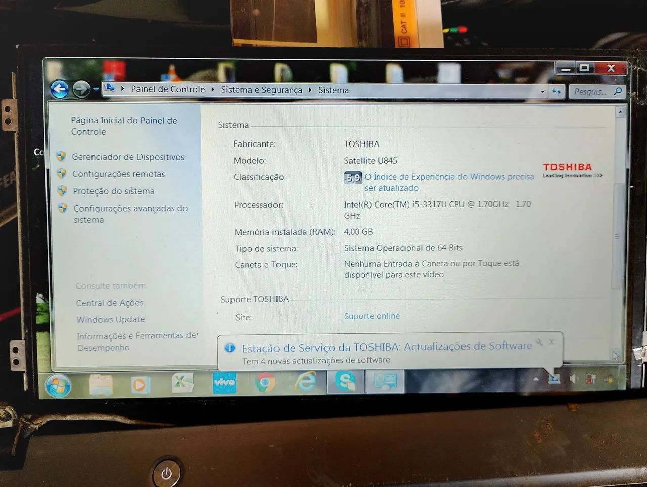 Placa mãe Toshiba U845 processador i5 - Foto 2