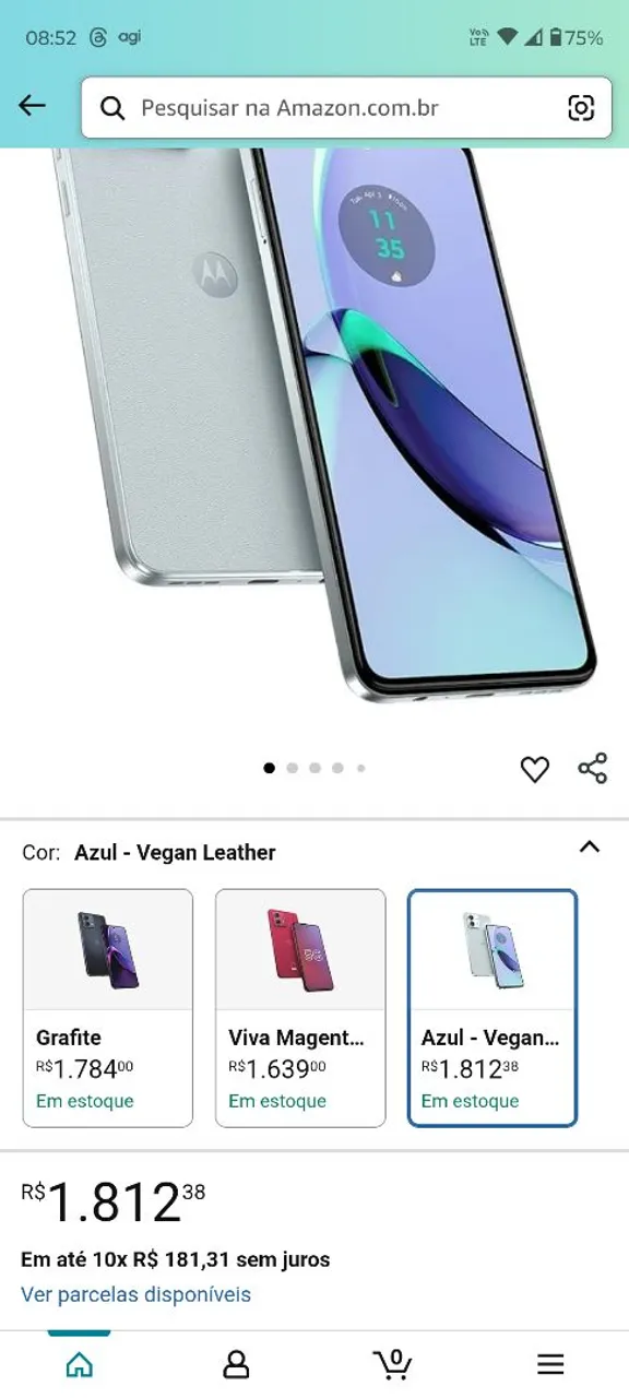 Moto g84 5g completo caixa fome sem fio e carregador