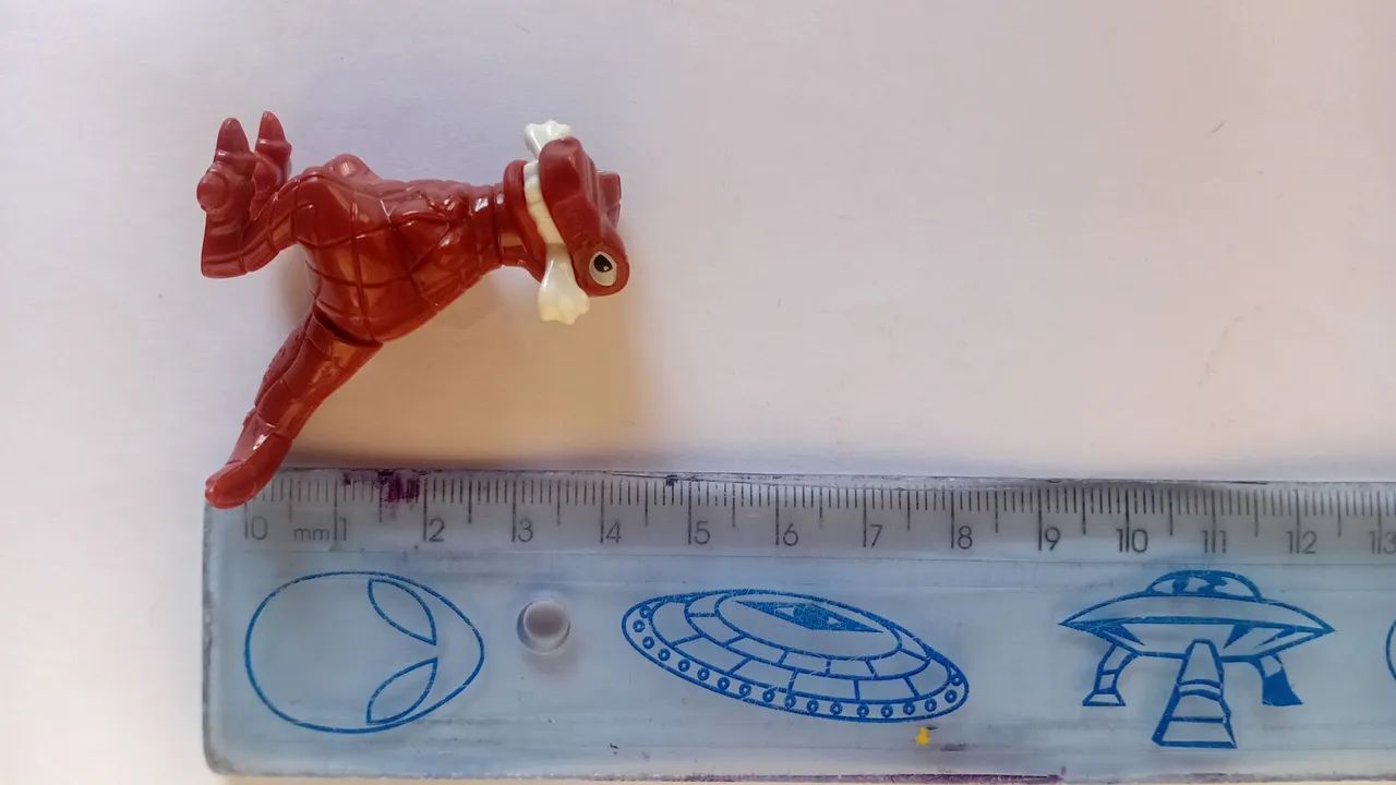 Lote 3 Bonecos antigo brinquedo coleção kinder ovo dinossauros - Foto 5