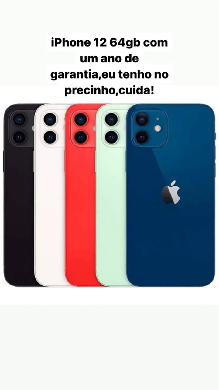 iPhone 12,64gb internet 5g,um ano de garantia 