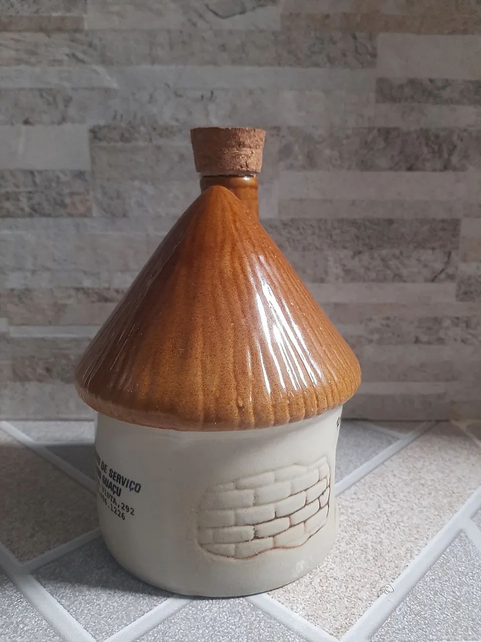 Garrafa Antiga porcelana cabana c/ chaminé década 1980 (ml706) - Foto 6