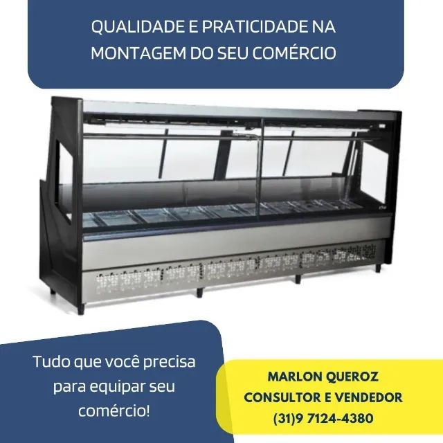 Balcão de Açougue 3 Metros Polar Preta 220v