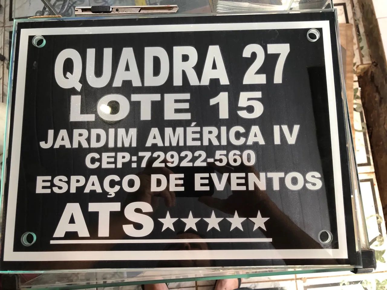 Placa de endereço entrega grátis águas lindas