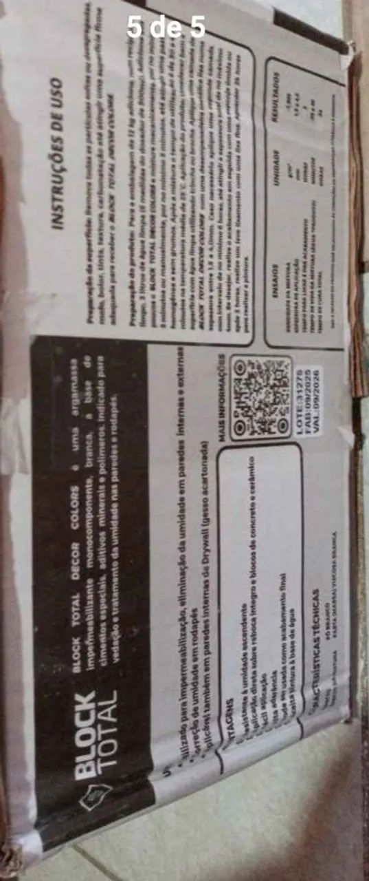 Bloqueador de umidade rodapé e parede Block Total Decorcolors  caixa 12 kg 1 unidade novo - Foto 4
