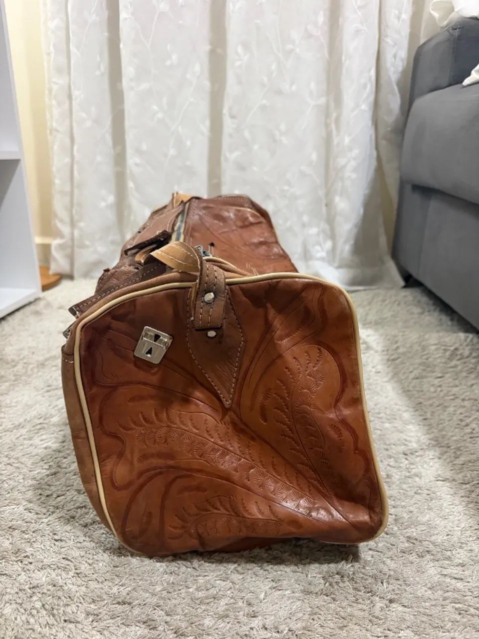 Bolsa Mala Mochila de Couro - Foto 5