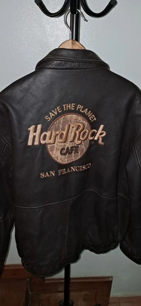 Jaqueta Hard Rock Café Original em couro 