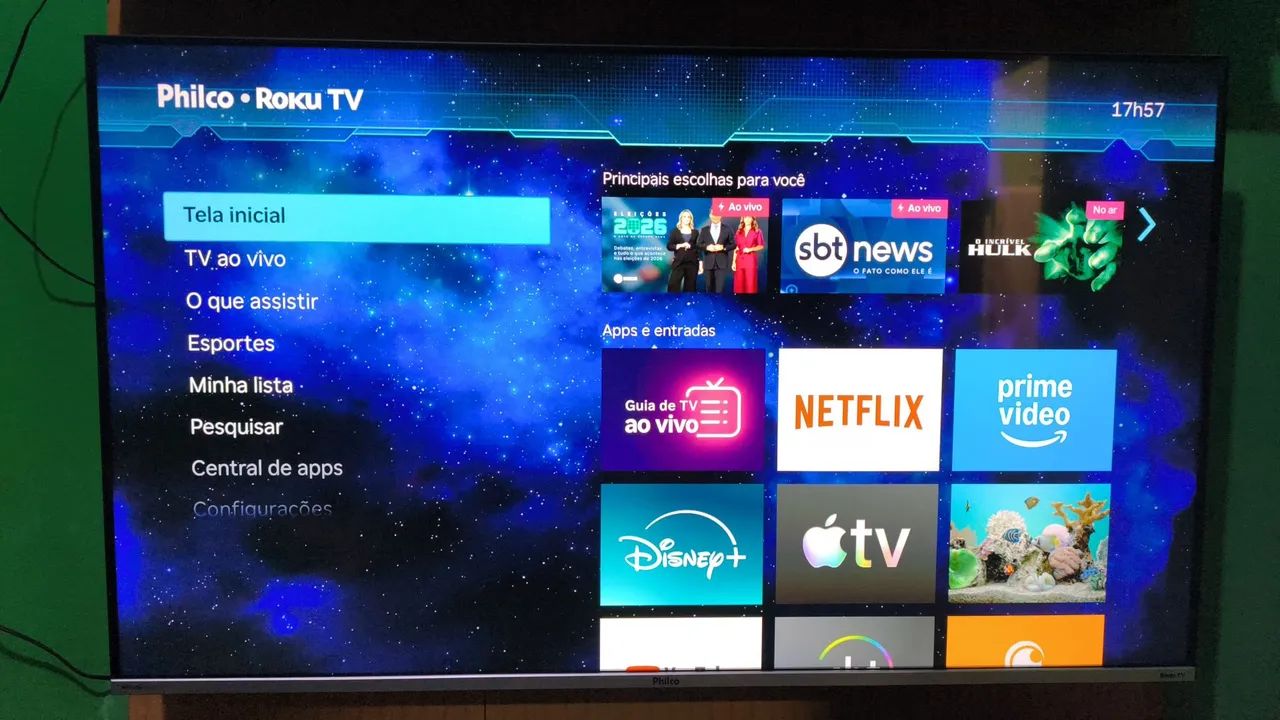 TV 50 polegadas Philco Roku