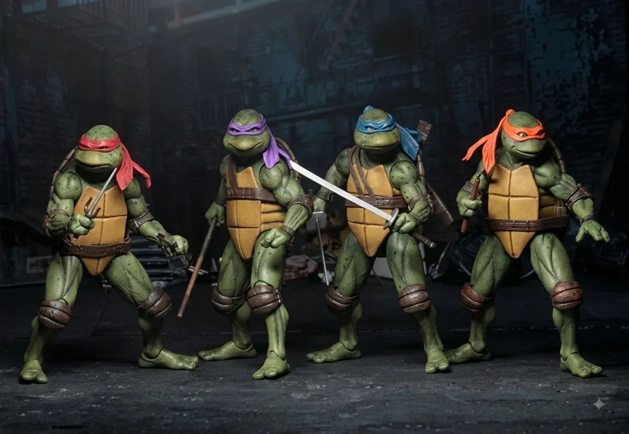 Pack com 4 Action Figure das Tartarugas Ninjas - NECA - Foto 2