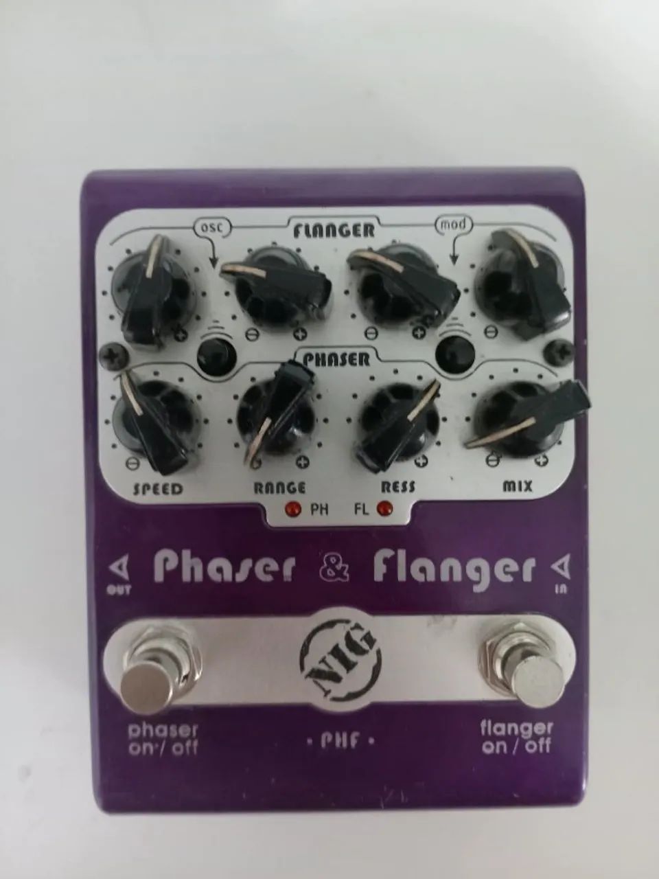 Pedal NIG Flanger e Phaser Compacto