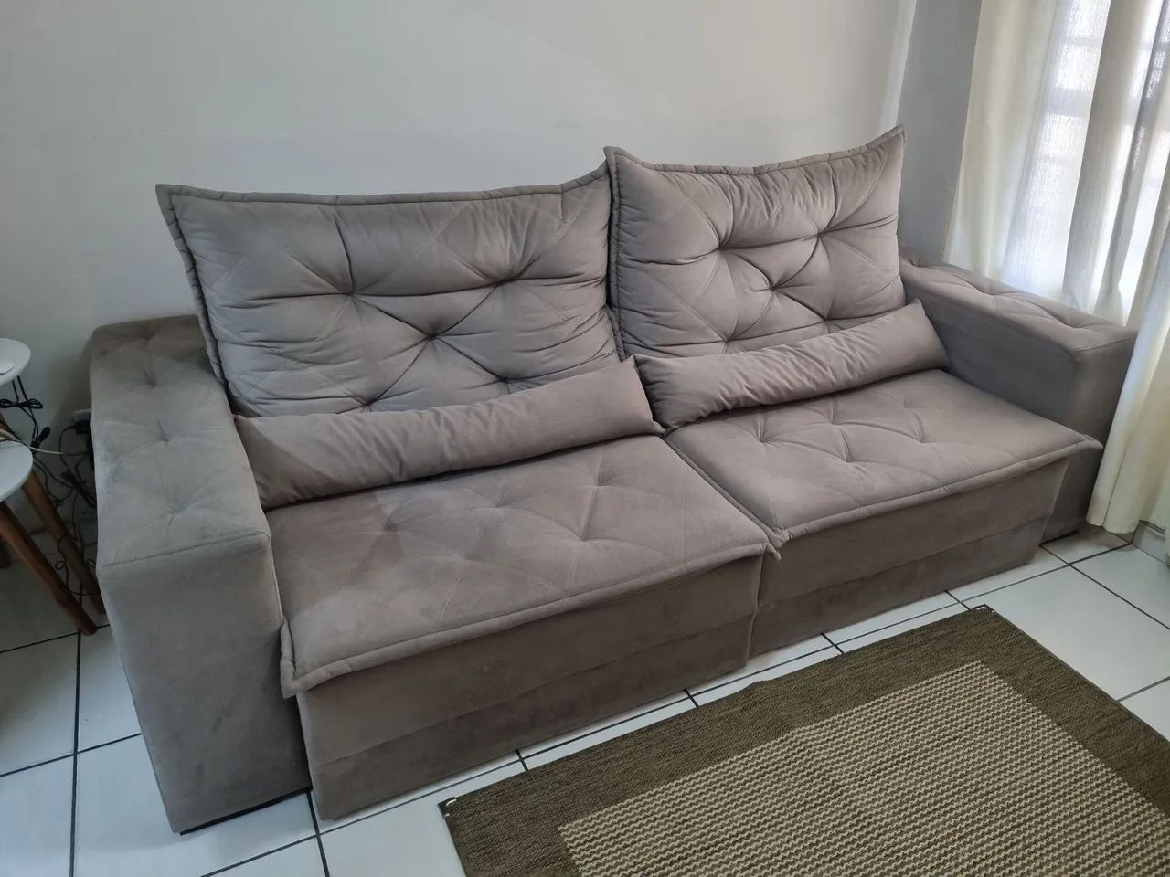 SOFÁ RETRÁTIL SUEDE 2,50m - Foto 5