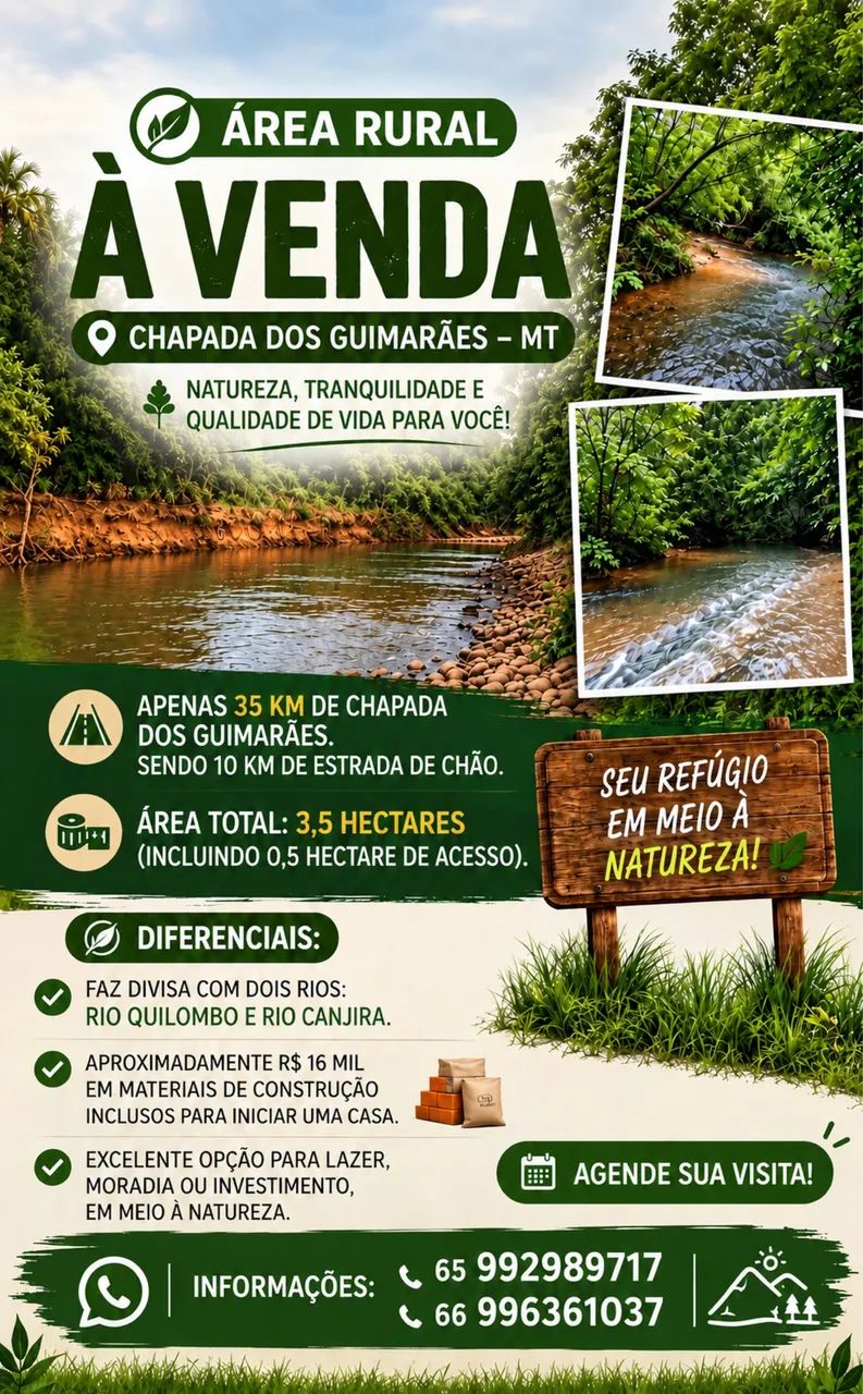 Vendo sítio 3,5 hectares em Chapada dos Guimarães  - Foto 2