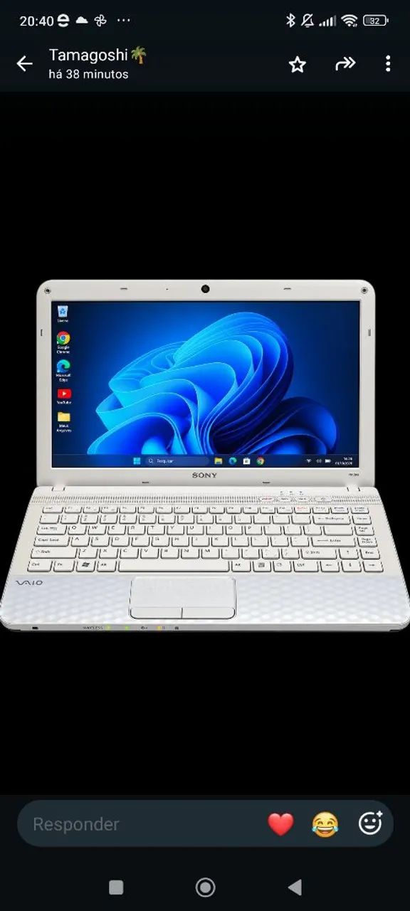 notebook sony vaio com ssd 