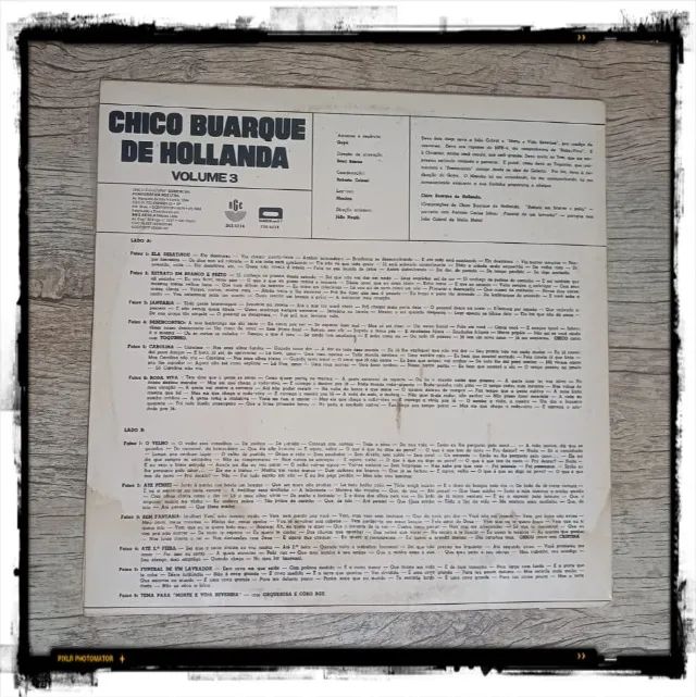 LP Vinil: Chico Buarque de Hollanda - Volume 3 - Foto 3