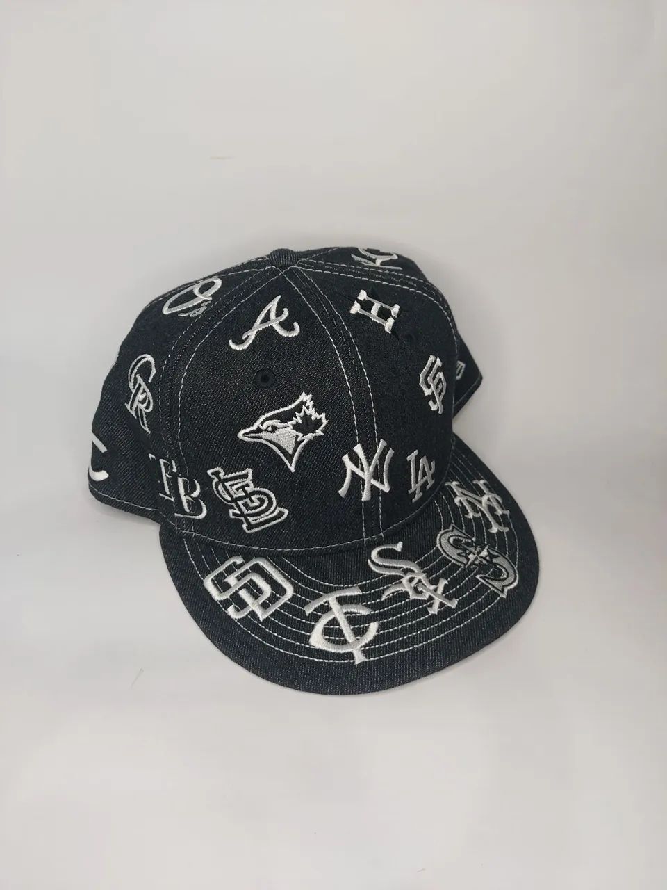 Boné 59fifty Branded preto - Aba reta - Baseball - Mlb
