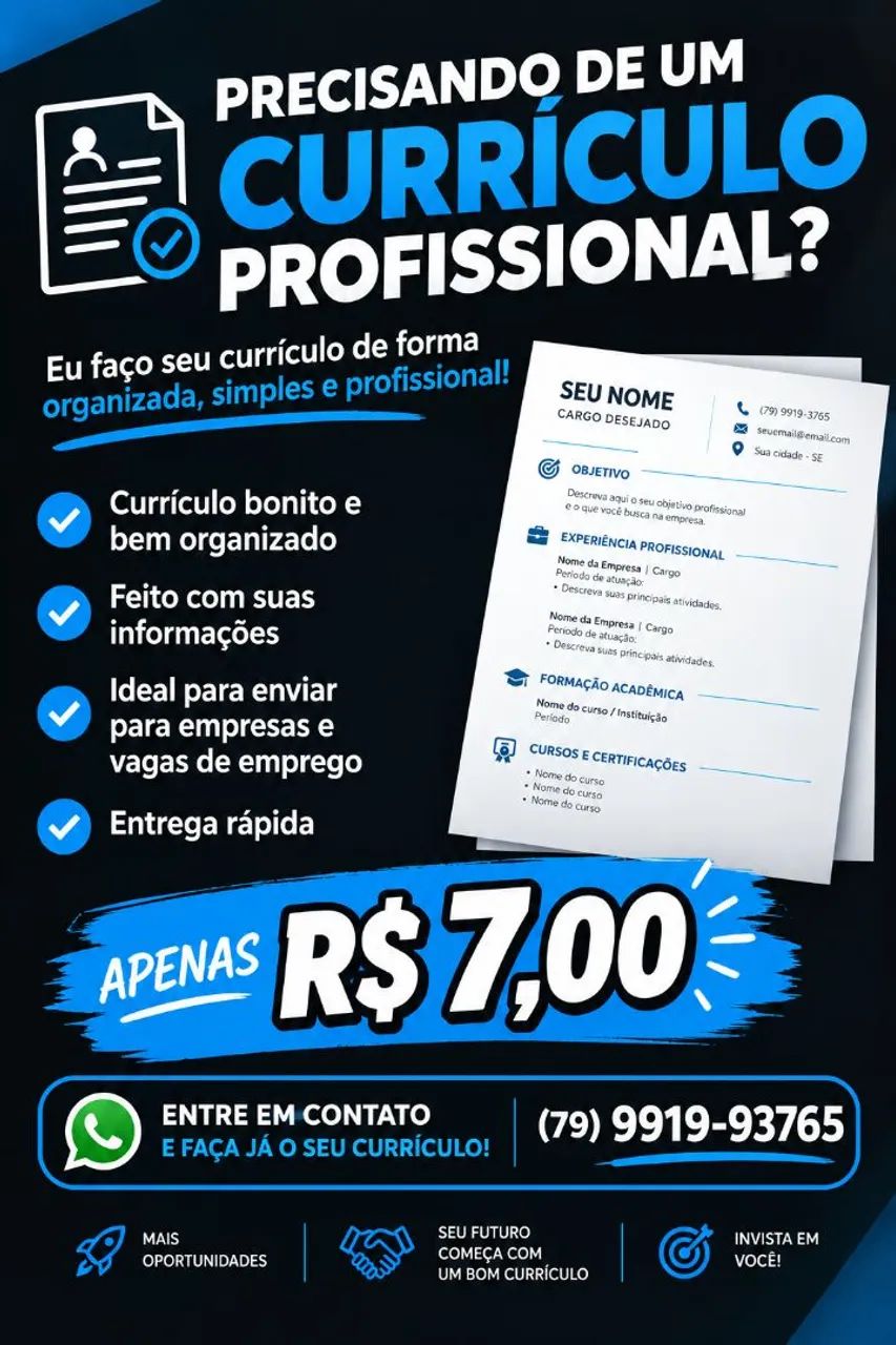 Vamos atualizar seu currículo?