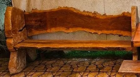 BANCO ESTILO RÚSTICO com ENCOSTO - Foto 3