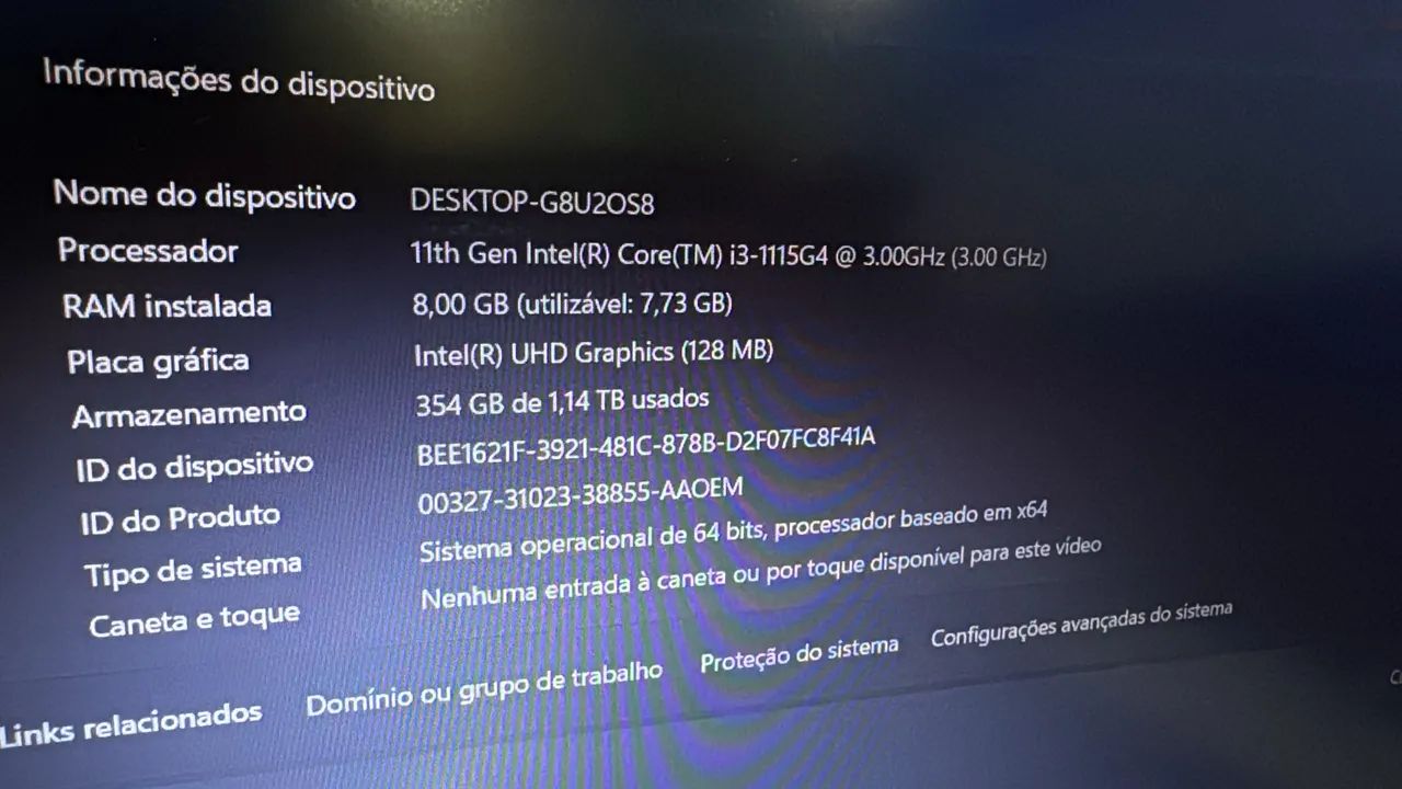 Notebook SAMSUNG i3 11geração 8GB 258GB SSD+ 1TB HD - Foto 2