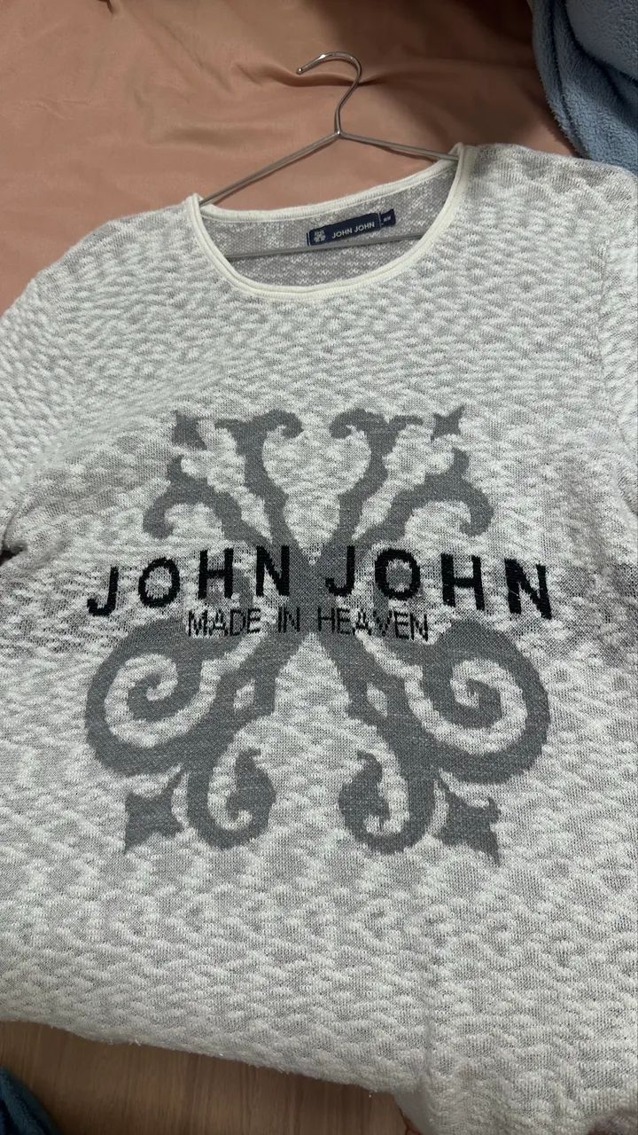  Blusa Masculina John John manga comprida