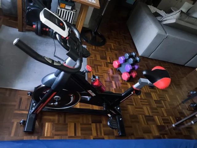 Bicicleta Spinning Mecânica New Speed Q50 Vermelha/Preta - Academia em Casa  - Foto 3