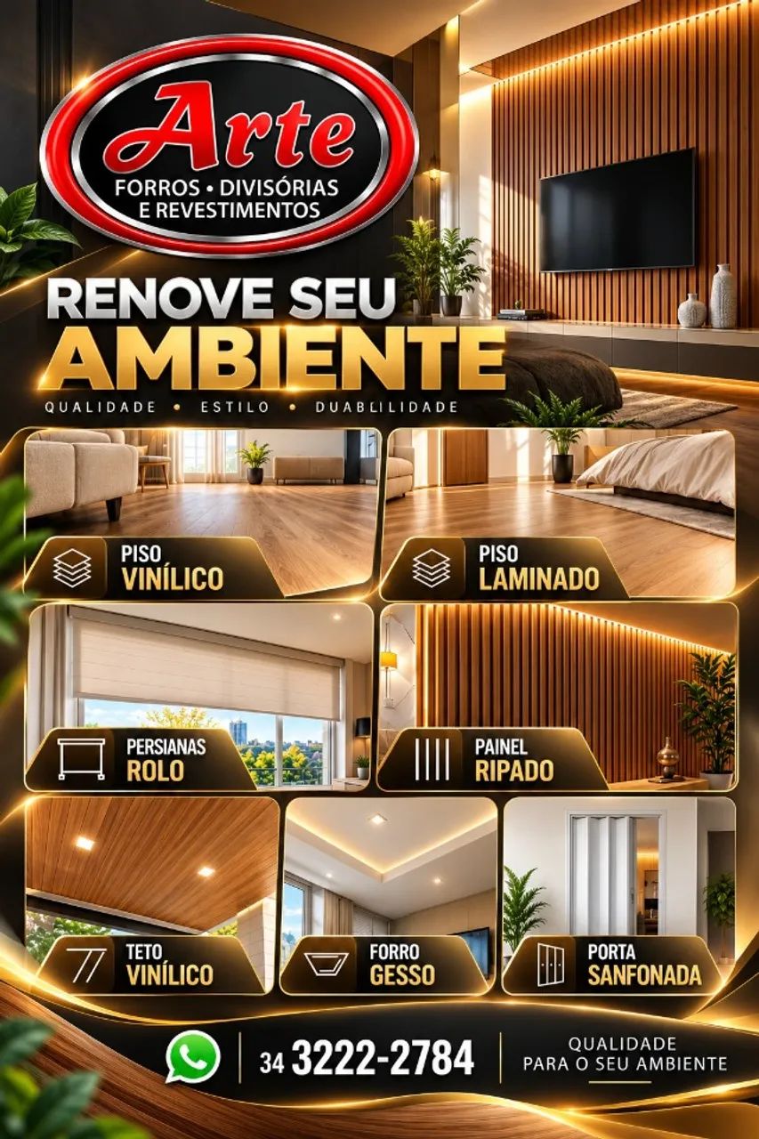 INSTALAÇÃO DE PISO PERSIANAS E TETO VINILICO 