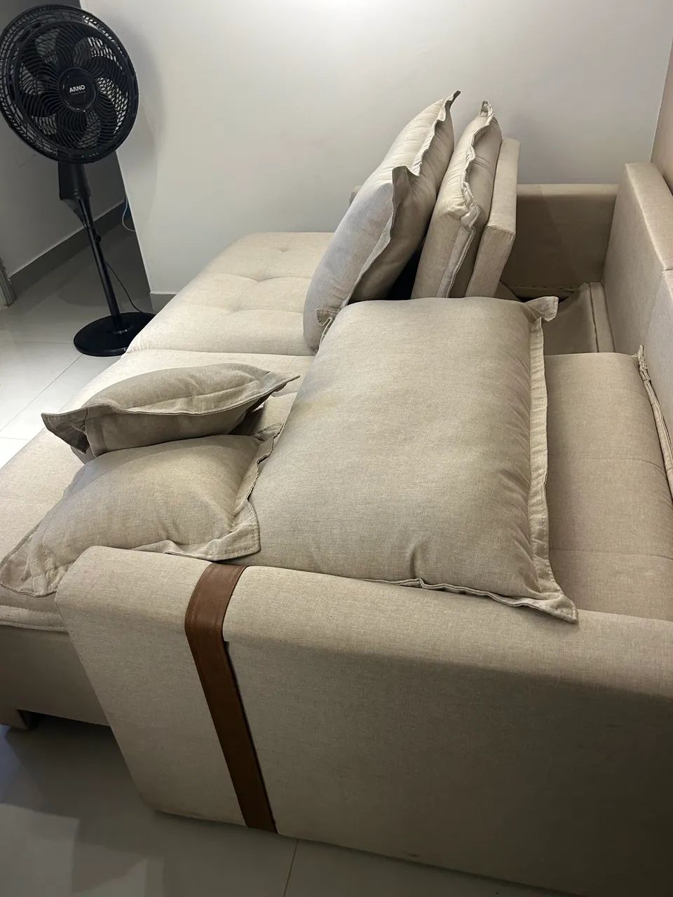 Sofá de linho retrátil sem caixa  - Foto 4