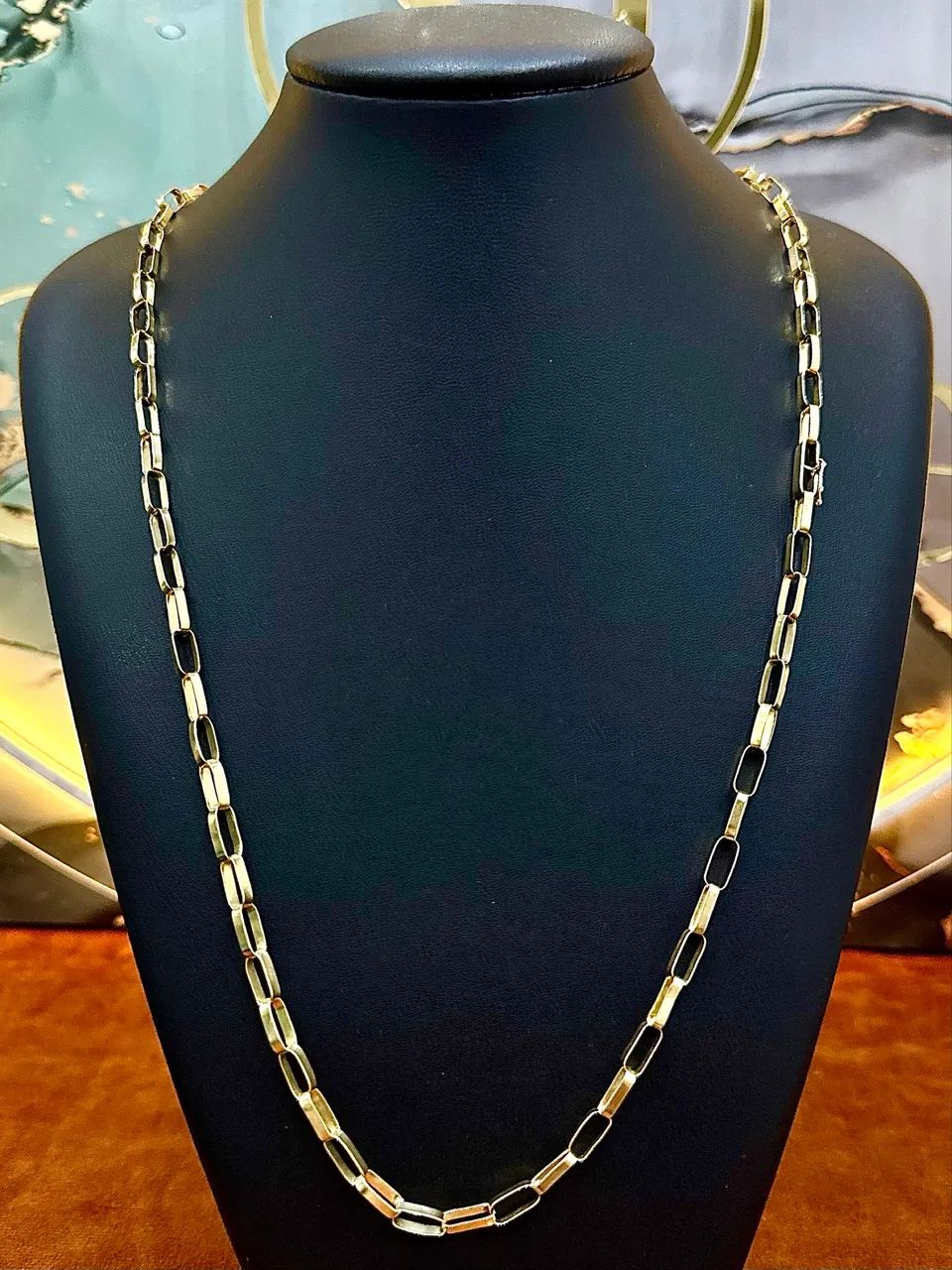 Cordão de ouro elo baguete 17.3g ( LOJA ) 