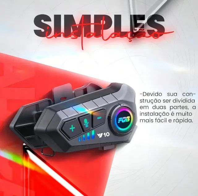 Fone Intercomunicador para capacete moto (bluetooth) - Foto 3