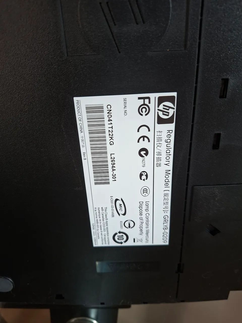 Scanner Hp Scanjet G2410  Com Fonte E Cabo Usb Original (Usado) - Foto 5