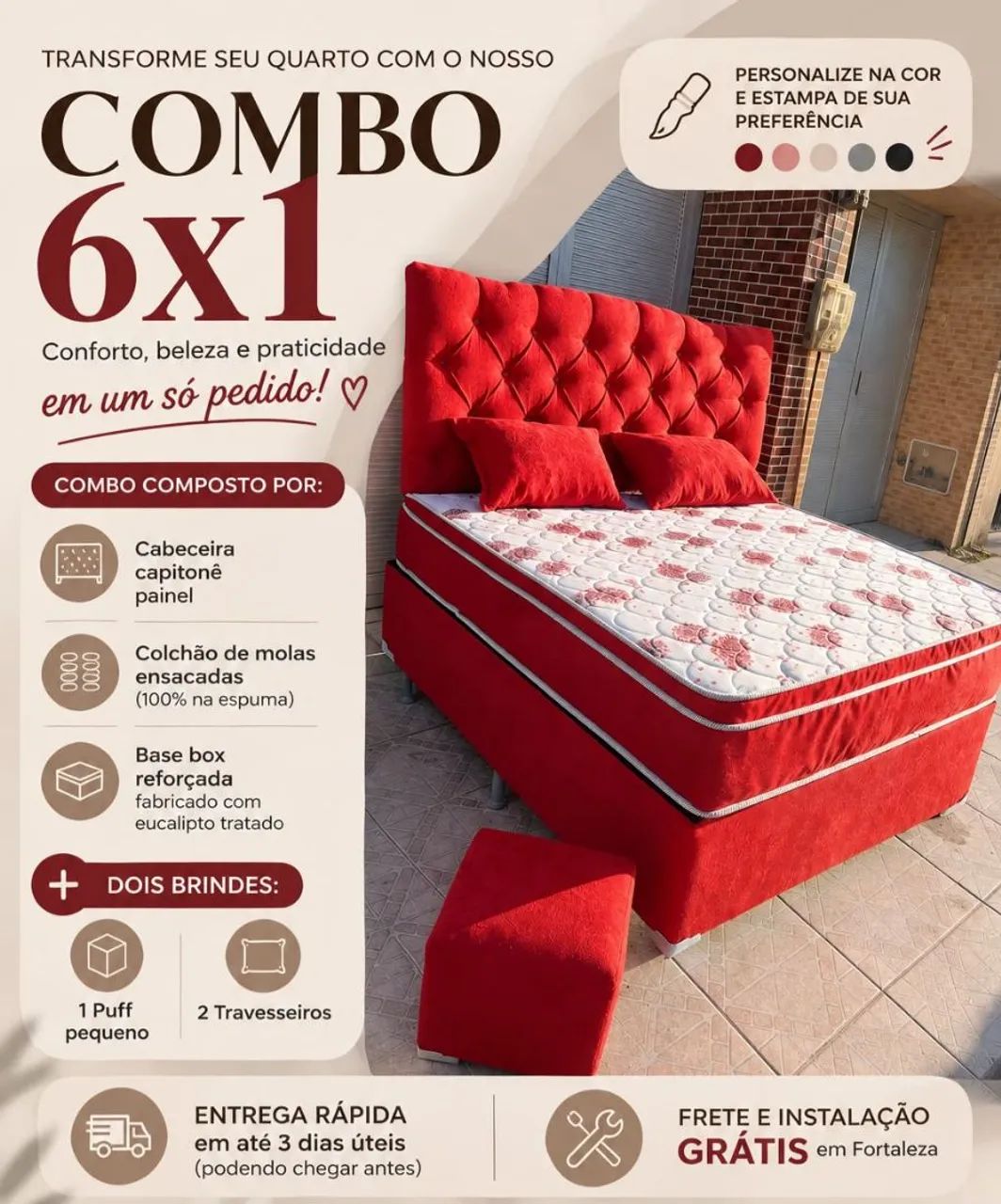 COMBO 6×1 casal Queen  - Foto 3